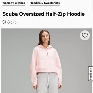 ✨SOLD ✨ Scuba Oversized Half-Zip Hoodie